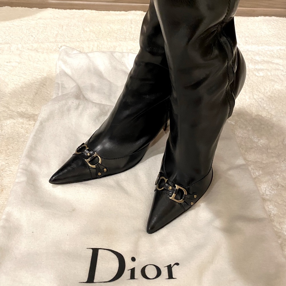 Authentic Dior Leather Boots